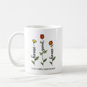 Home Sweet Home Flower Coffee Mug