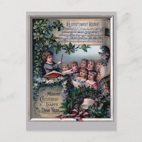 Home Sweet Home for Christmas Holiday Postcard