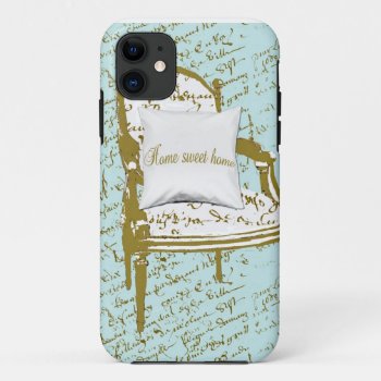 Home Sweet Home  French Script Iphone 11 Case by karenharveycox at Zazzle