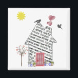Home Sweet Home Fridge Magnet - New Home Gift<br><div class="desc">This is a lovely fridge magnet in a shabby chic style design. It's so pretty it will look great in any kitchen and will make an ideal little gift for a new home owner.</div>