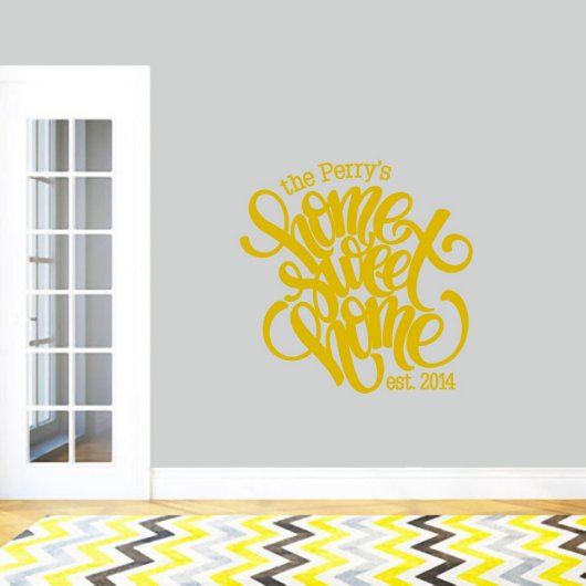 Home Sweet Home Fun Script Large Wall Decal (Front)