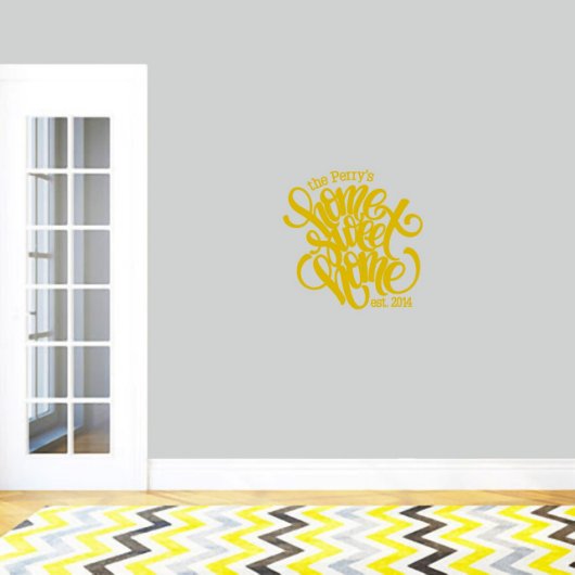 Home Sweet Home Fun Script Medium Wall Decal (Front)