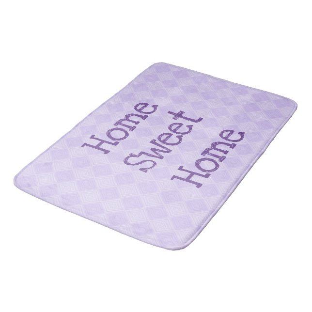 Home Sweet Home | Geometric Diamond Pattern Bath Mat (Angled)