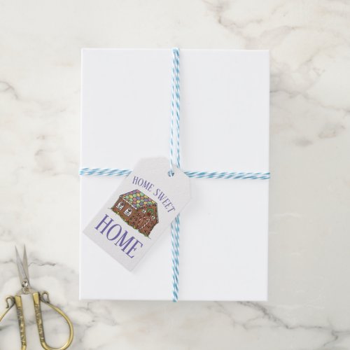 Home Sweet Home Gingerbread House Holiday Gift Tags