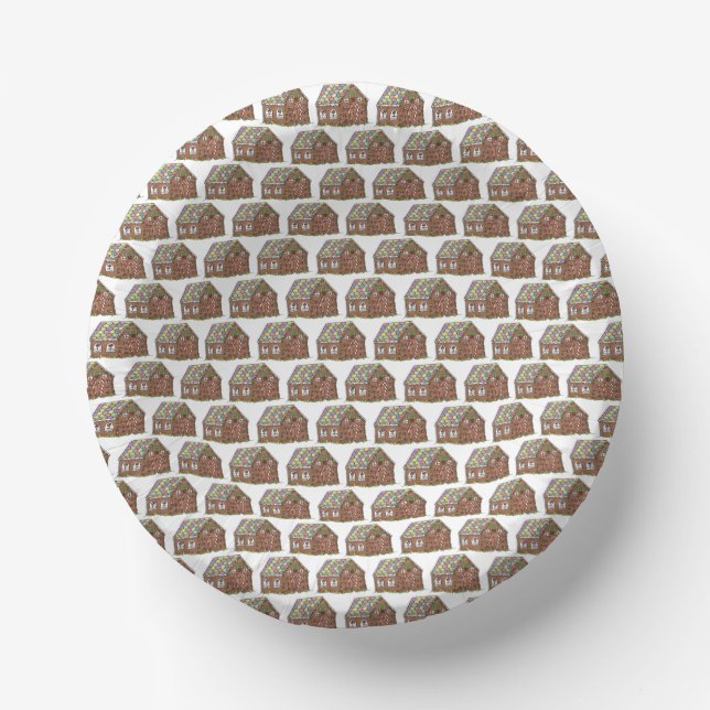 Home Sweet Home Gingerbread House Holiday Paper Bowls (Front)