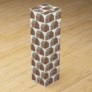 Home Sweet Home Gingerbread House Holiday Wine Box