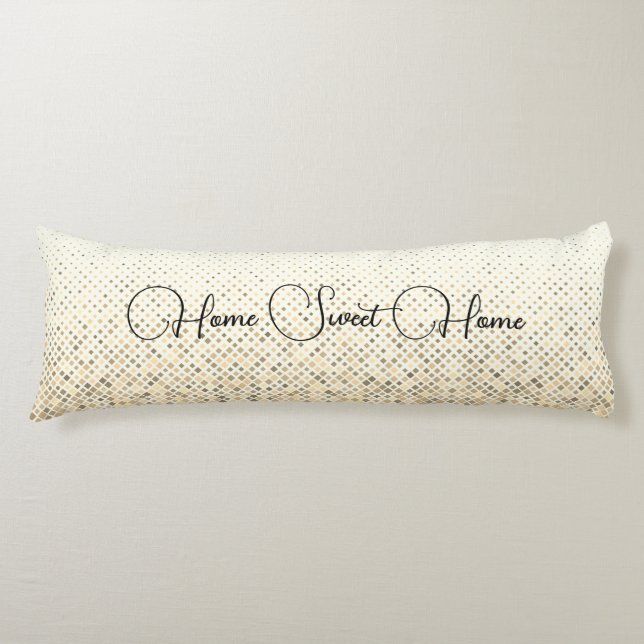 Home Sweet Home Gold Ombre Speckled Body Pillow (Front)