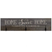 Home Sweet Home Gorgeous Barnwood Wooden Coat Rack (Front)