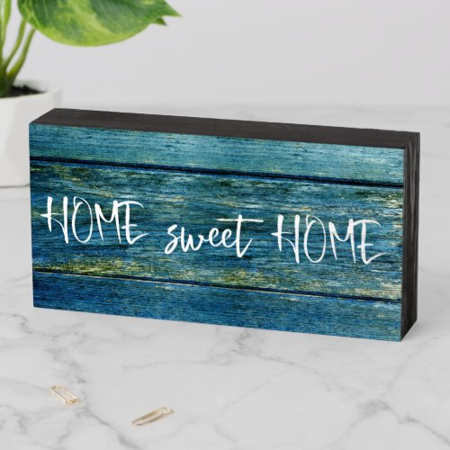 Home Sweet Home Handwritten Wooden Box Sign