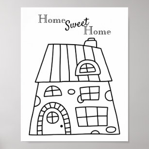Doll house drawing Poster for Sale by digsterdesigns