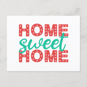Home Sweet Home Housewarming Family Postcard