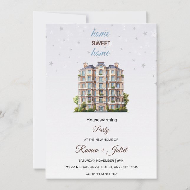 Home Sweet Home Housewarming Invitation (Front)