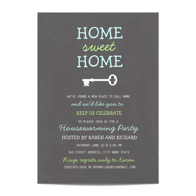 Home Sweet Home Housewarming Invite Zazzle