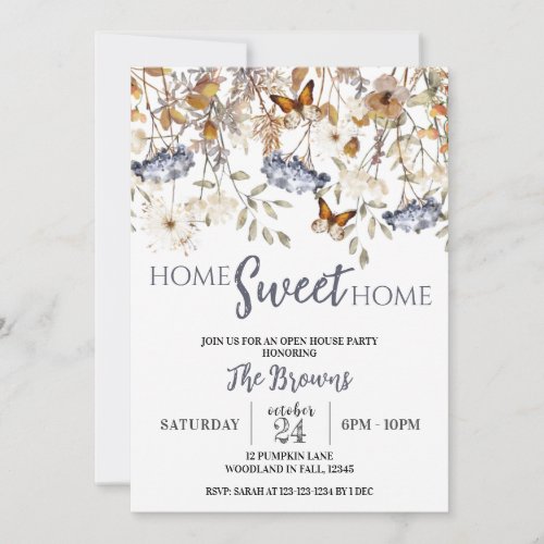 Home Sweet Home Housewarming Open House Invitation