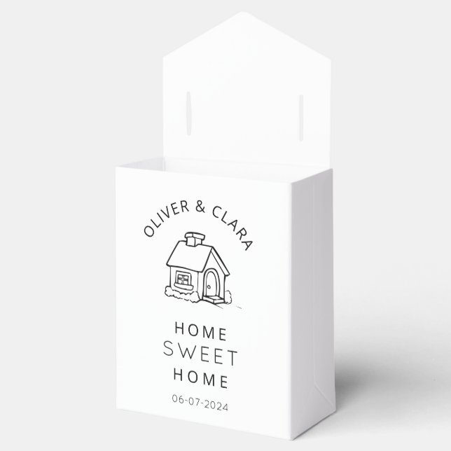 Home Sweet Home Housewarming Party Favor Boxes (Opened)