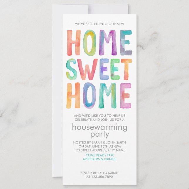 HOME SWEET HOME | HOUSEWARMING PARTY INVITATION (Front)