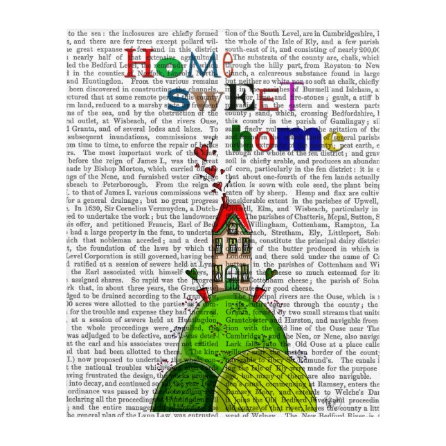 Home Sweet Home Illustration Acrylic Print (Front)