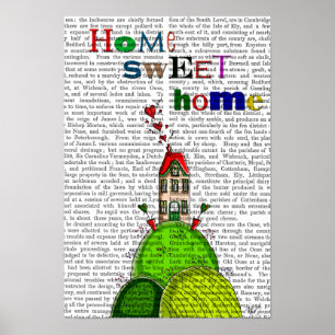 Home Sweet Home Illustration Poster