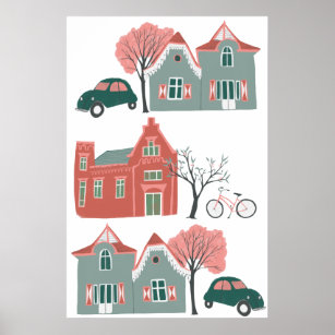 Doll house drawing Poster for Sale by digsterdesigns