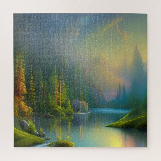 Home Sweet Home in the woods    Jigsaw Puzzle (Vertical)