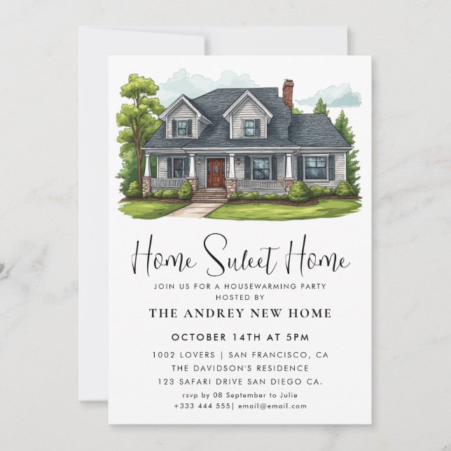 Home Sweet Home Invitation (Front)