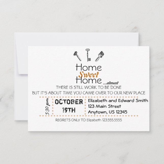 Home Sweet Home Invitation (Front)