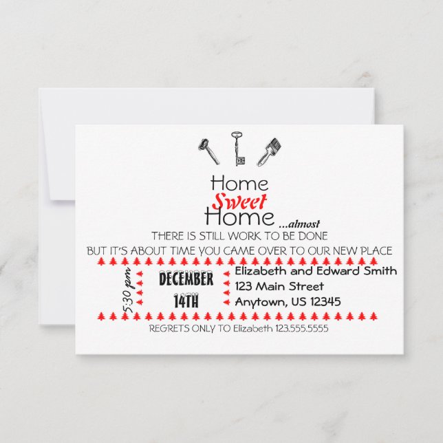 Home Sweet Home Invitation (Front)