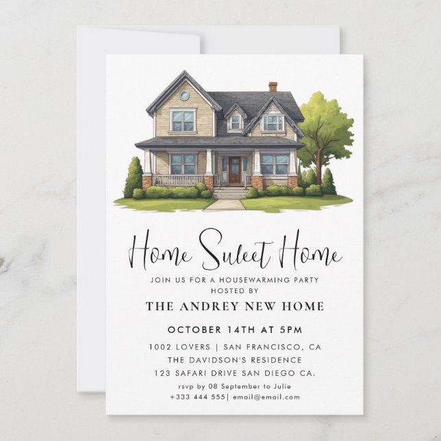 Home Sweet Home Invitation (Front)