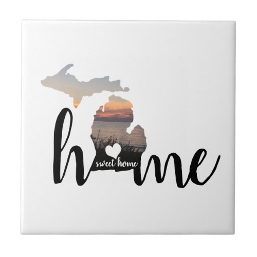Home Sweet Home Is Michigan Ceramic Tile