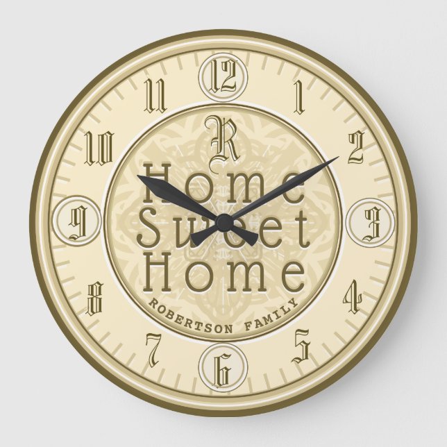 Home Sweet Home Large Clock (Front)