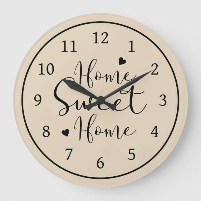 Home Sweet Home Large Clock (Front)