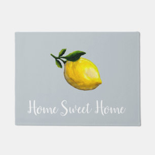 Home Sweet Home Lemon Gray Floor Mat