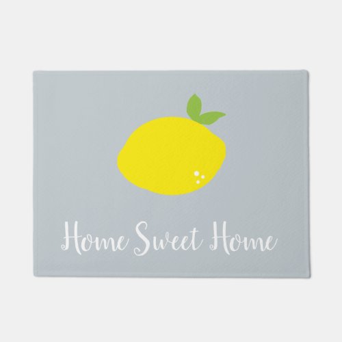 Home Sweet Home Lemon Gray Floor Mat
