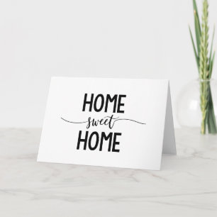 home sweet home letterpress thank you card