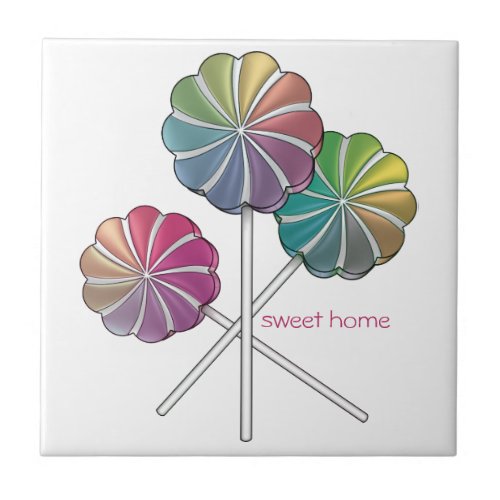 Home Sweet Home Lollipops Tile