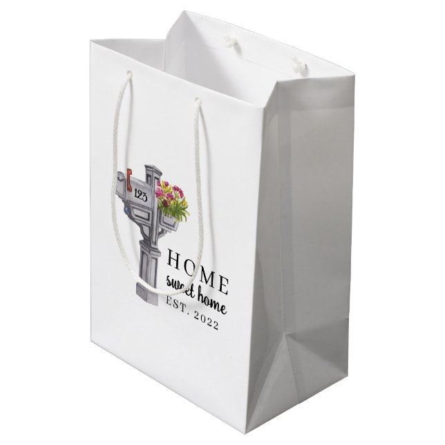 Home Sweet Home Mailbox Gift Bag (Back Angled)