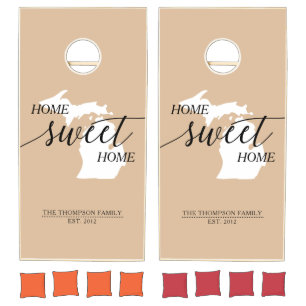 Home Sweet Home Michigan State Cornhole Set