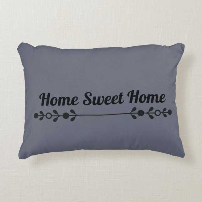 Home Sweet Home Minimal Typography Accent Pillow (Front)