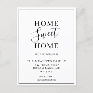 Home Sweet Home Minimalist Moving Announcement Postcard