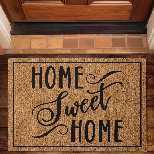 Home Sweet Home Modern Custom Family Doormat