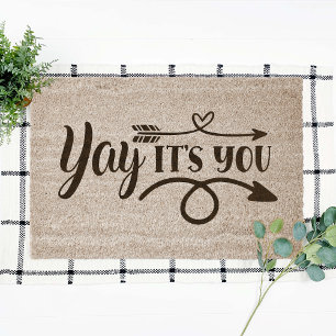 Home Sweet Home Monogram Add Name Coir Fiber Doormat