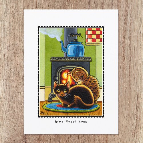 Home Sweet Home Moving House Cat Personalized Postcard