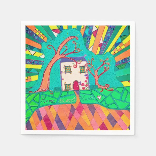 Home sweet home napkins (Front)