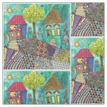 Home Sweet Home Neighborhood Houses Fabric