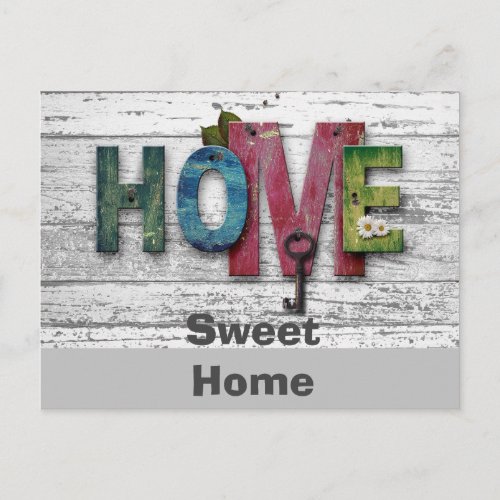 Home Sweet Home New Address Announcement Postcard