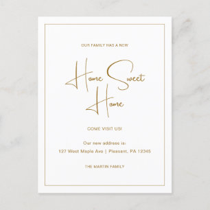 Home Sweet Home New Address Moving Announcement Postcard