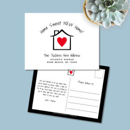 Home Sweet Home New Address Moving Announcement Postcard
