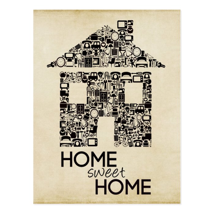 Home Sweet Home New Address Note Card Postcard