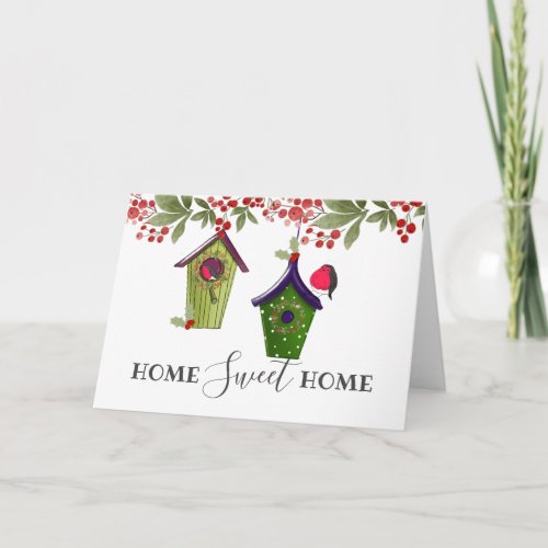 home sweet home new home housewarming bird house card