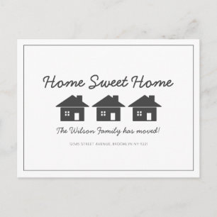 Home Sweet Home New House Moving Announcement Postcard